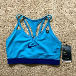 Nike New blue Pro INDY Dry-Fit light support sports bra M